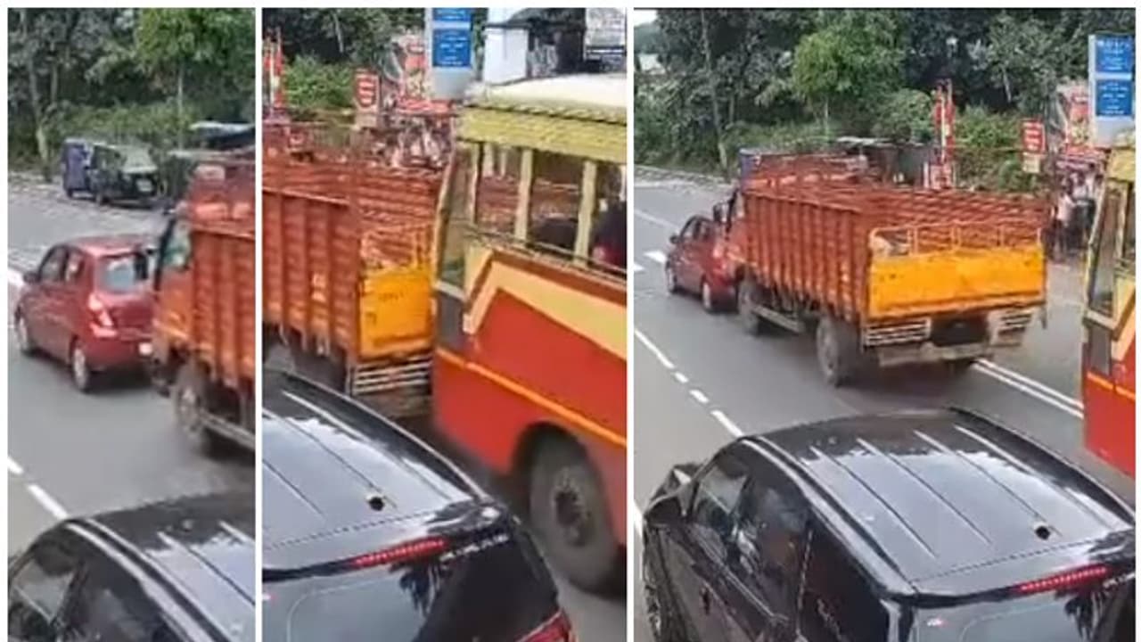 പൊന്ന് കെഎസ്ആർടിസി, ബ്രേക്ക് എവിടെ...! സീബ്രാ ക്രോസിംഗിൽ നിർത്തിയതേ കാറുകാരന് ഓര്‍മ്മയുള്ളൂ, വീഡിയോ വൈറൽ