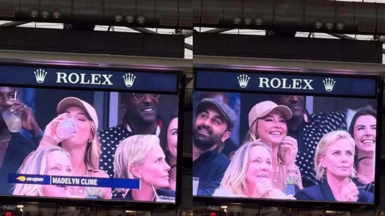 Video: Ranbir Kapoor, Alia Bhatt at US Open; actor photobombs Stranger Things' actress Madelyn Cline