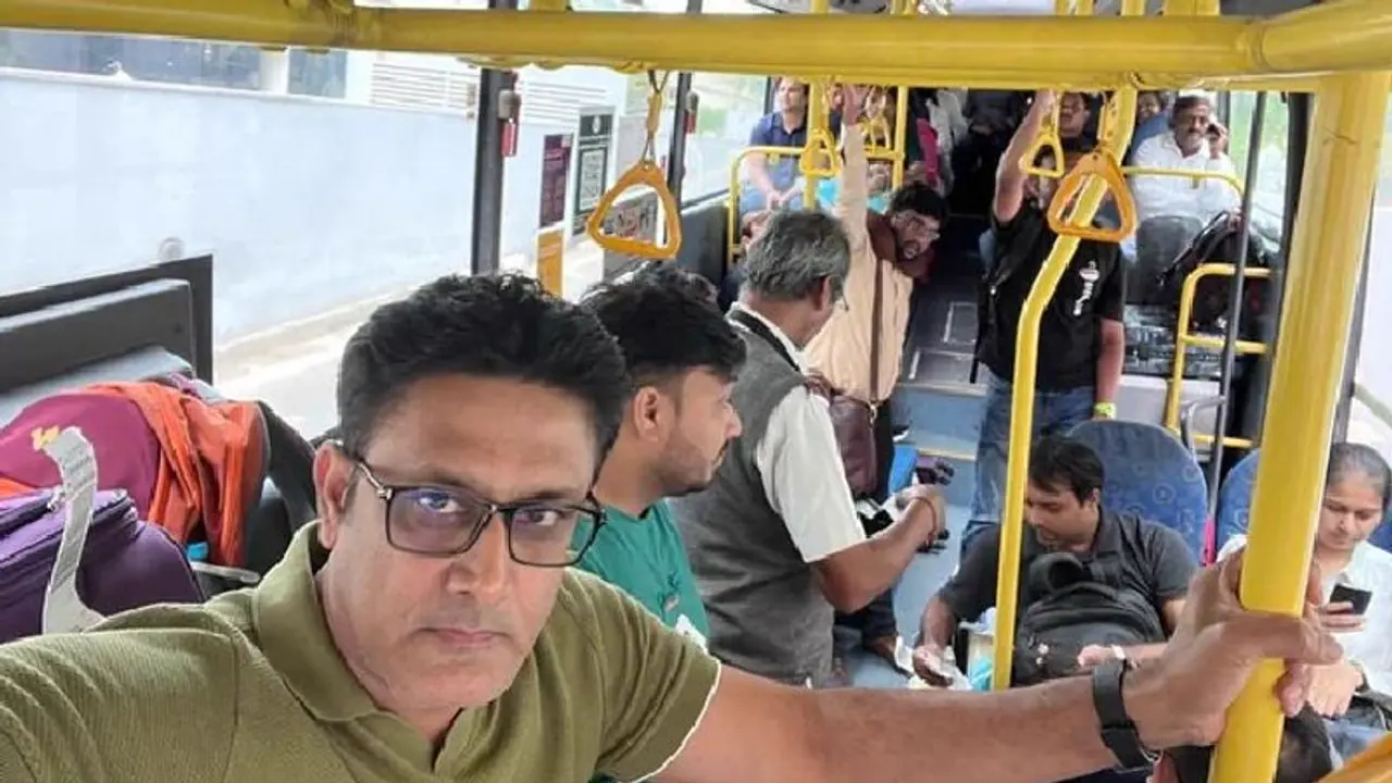 Former cricketer Anil Kumble rides in BMTC amidst taxi protests in Bengaluru
