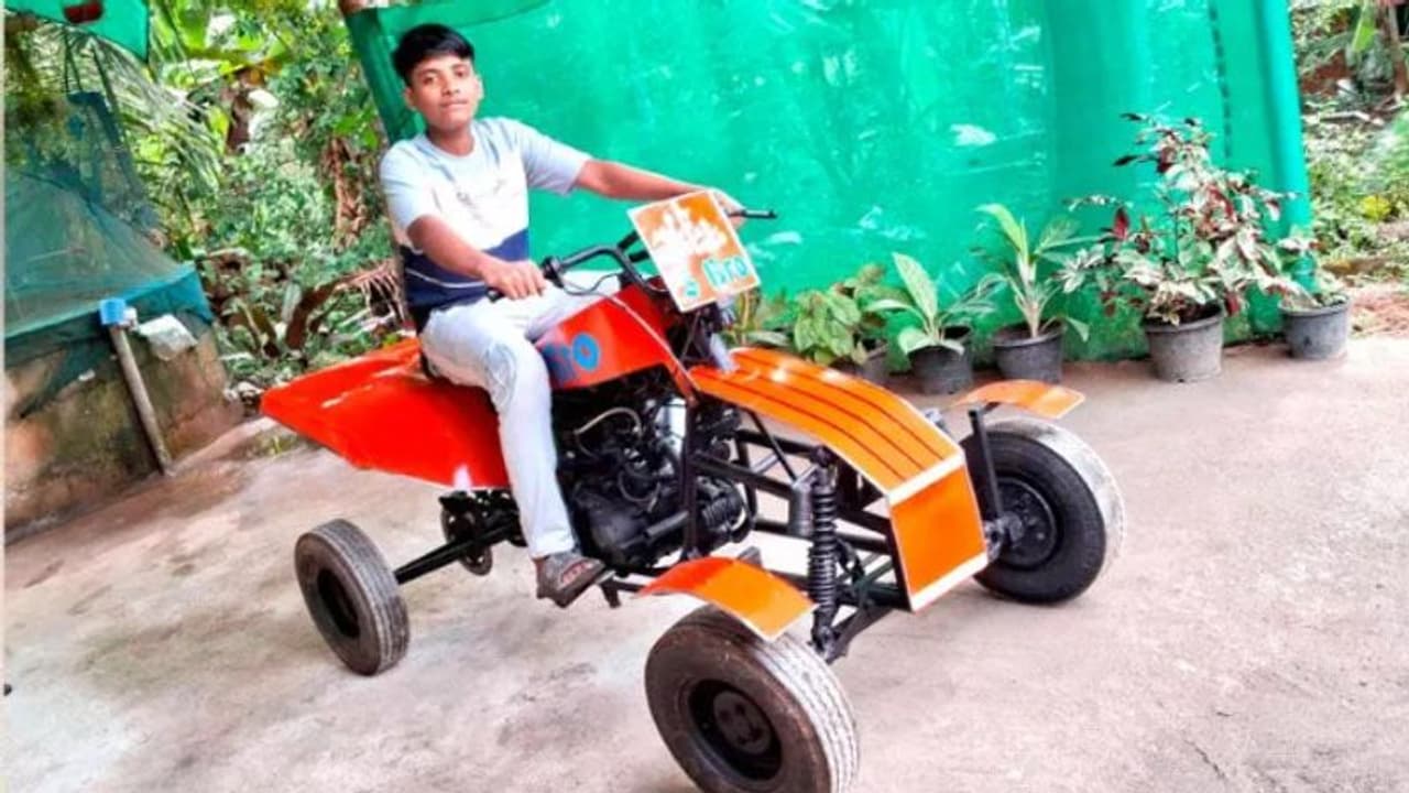 20,000 രൂപ മാത്രം ചെലവ്, മണലാരണ്യത്തില്‍ കുതിച്ചുപായുന്ന ഡെസേർട്ട് ബൈക്ക് നിർമിച്ച് പത്താം ക്ലാസുകാരൻ