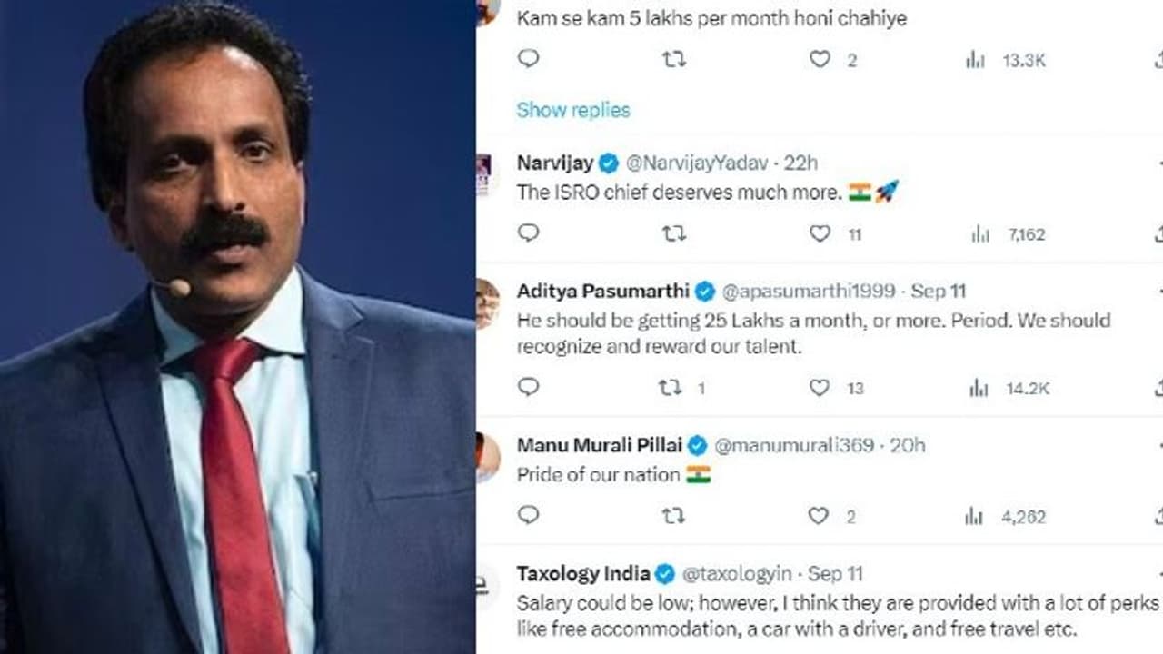 ಖಾಸಗಿಯಲ್ಲಿದ್ದಿದ್ದರೆ ಕೋಟಿ ಎಣಿಸುತ್ತಿದ್ದರು, ಇಸ್ರೋ ಮುಖ್ಯಸ್ಥರ ಸ್ಯಾಲರಿ ಜಾಸ್ತಿ ಮಾಡಿ: ನೆಟ್ಟಿಗರ ಆಗ್ರಹ