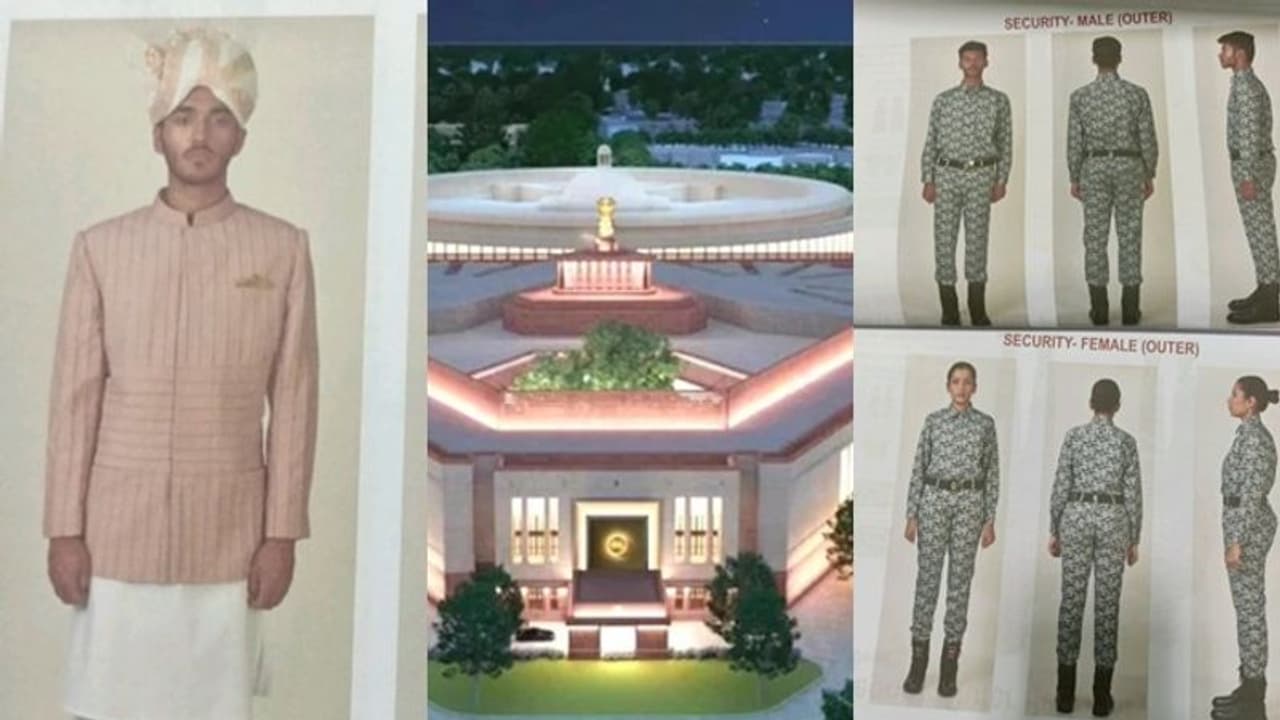 ಖಾಕಿ ಬಣ್ಣದ ಪ್ಯಾಂಟು, ಕಮಲದ ಹೂ ಪ್ರಿಂಟ್‌ ಆಗಿರುವ ಶರ್ಟ್‌; ಹೊಸ ಸಂಸತ್‌ ಭವನದ ಅಧಿಕಾರಿಗೆ ಡ್ರೆಸ್‌ ಕೋಡ್‌!