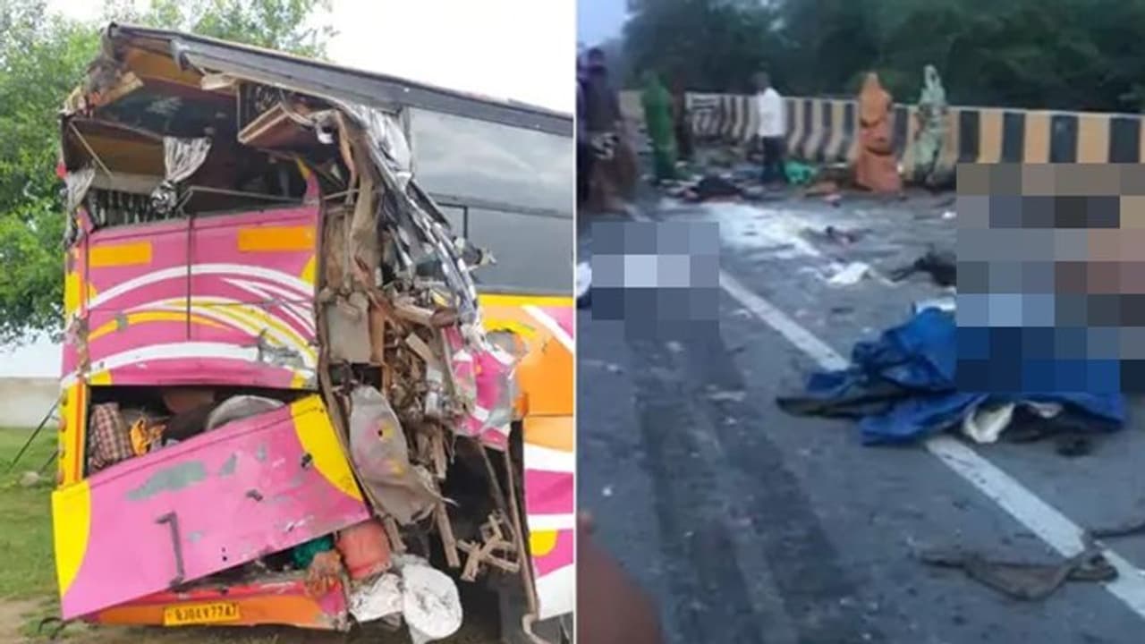 ಹೆದ್ದಾರಿ ಪಕ್ಕ ನಿಂತಿದ್ದ ಬಸ್ಗೆ ಡಿಕ್ಕಿ ಹೊಡೆದ ಟ್ರಕ್, 12 ಮಂದಿಯ ದಾರುಣ ಸಾವು ಹೆದ್ದಾರಿ ಪಕ್ಕ ನಿಂತಿದ್ದ ಬಸ್ಗೆ ಡಿಕ್ಕಿ ಹೊಡೆದ ಟ್ರಕ್, 12 ಮಂದಿಯ ದಾರುಣ ಸಾವು