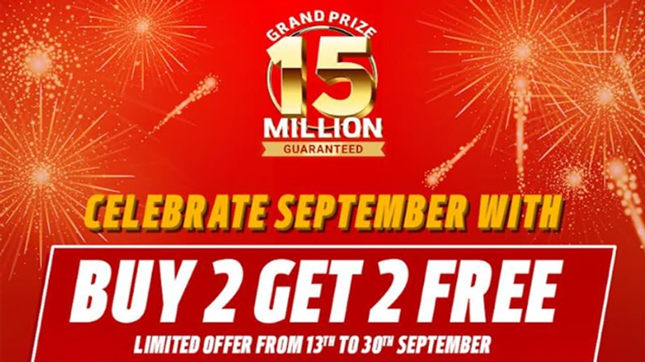 ബിഗ് ടിക്കറ്റ് ജയിക്കാൻ നാല് അവസരം! ബൈ 2 ഗെറ്റ് 2 ഓഫർ പ്രയോജനപ്പെടുത്തൂ ബിഗ് ടിക്കറ്റ് ജയിക്കാൻ നാല് അവസരം! ബൈ 2 ഗെറ്റ് 2 ഓഫർ പ്രയോജനപ്പെടുത്തൂ