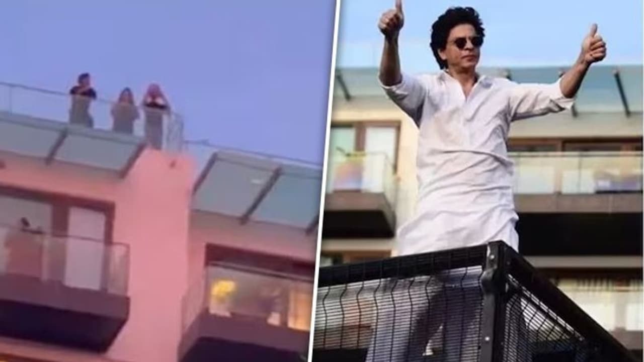Jawan star Shah Rukh Khan spotted with his family at Mannat’s terrace (WATCH VIDEO)