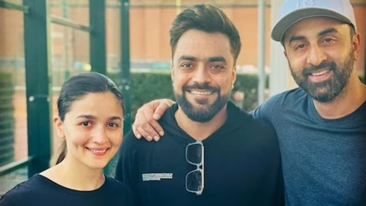 Afghanistan cricketer Rashid Khan's epic fanboy moment with Ranbir Kapoor, Alia Bhatt is unmissable