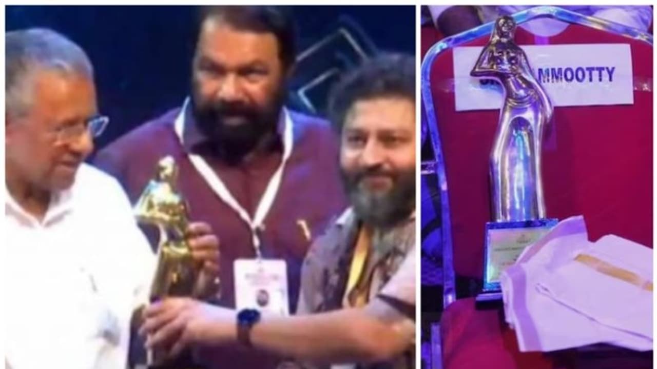 അസാന്നിധ്യത്തിലും താരമായി മമ്മൂട്ടി: മമ്മൂട്ടി നേരിട്ട് സ്വീകരിക്കാത്ത അവാര്‍ഡ് ചിത്രവും വൈറല്‍