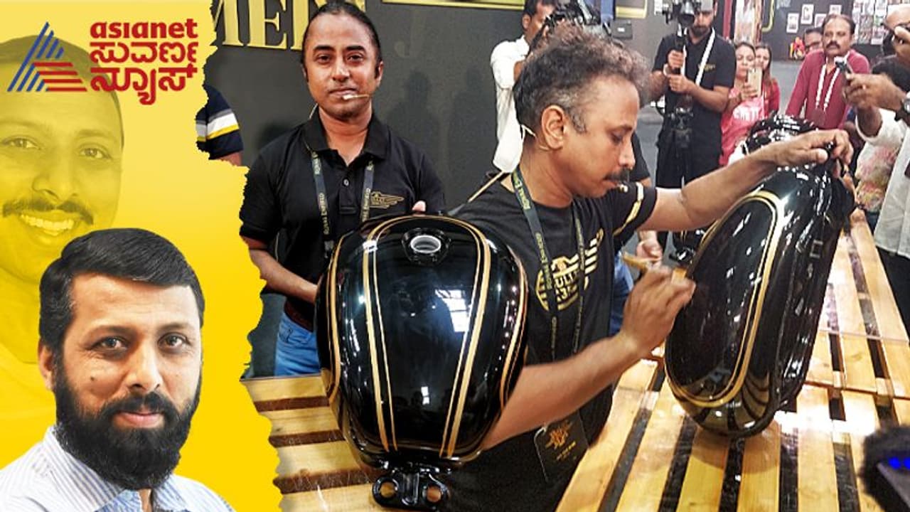 ಬುಲೆಟ್ ಟ್ಯಾಂಕಿಗೆ ಕೈಯಲ್ಲೇ ಪೇಂಟಿಂಗ್! ಬುಲೆಟ್ ಟ್ಯಾಂಕಿಗೆ ಕೈಯಲ್ಲೇ ಪೇಂಟಿಂಗ್!