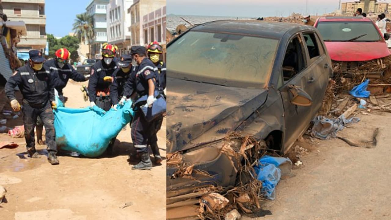 നിലവിളി നിലയ്ക്കാതെ ലിബിയ; പ്രളയത്തിൽ മരണം 11,000 കടന്നു, 10,000 ലേറെ പേരെ കാണാനില്ല, അതിദാരുണം ഈ കാഴ്ച... നിലവിളി നിലയ്ക്കാതെ ലിബിയ; പ്രളയത്തിൽ മരണം 11,000 കടന്നു, 10,000 ലേറെ പേരെ കാണാനില്ല, അതിദാരുണം ഈ കാഴ്ച...