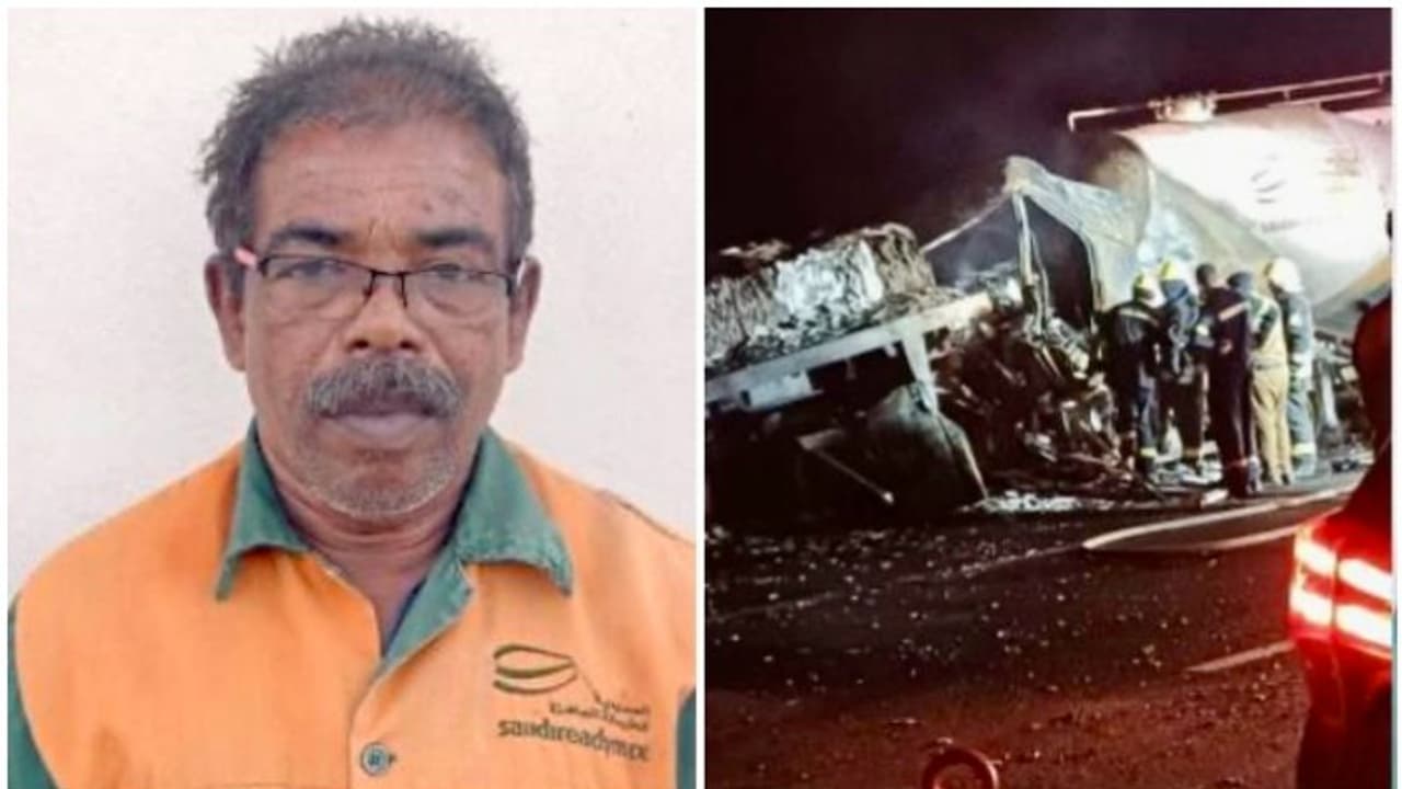 ലോറി മറിഞ്ഞ് തീപിടിച്ച് ദാരുണ അപകടം; പ്രവാസി മലയാളി മരിച്ചു ലോറി മറിഞ്ഞ് തീപിടിച്ച് ദാരുണ അപകടം; പ്രവാസി മലയാളി മരിച്ചു