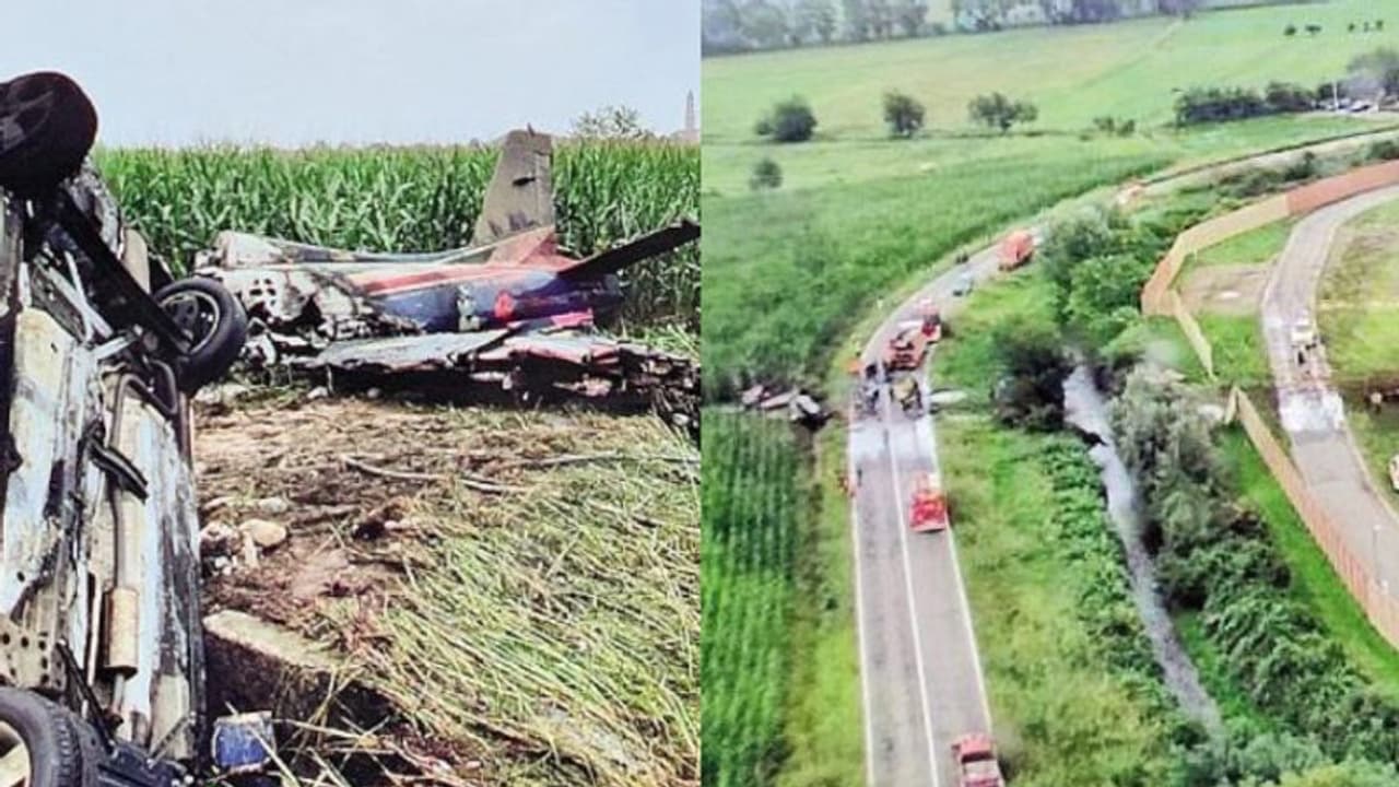 തീഗോളമായി യുദ്ധവിമാനം, തകര്ന്നുവീണത് കാറിനുമുകളിലേക്ക്, അഞ്ചുവയസുകാരിക്ക് ദാരുണാന്ത്യം തീഗോളമായി യുദ്ധവിമാനം, തകര്ന്നുവീണത് കാറിനുമുകളിലേക്ക്, അഞ്ചുവയസുകാരിക്ക് ദാരുണാന്ത്യം
