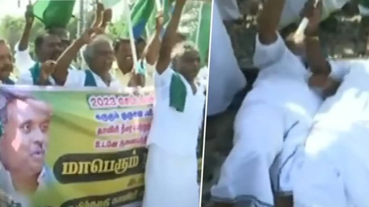 டெல்டா மாவட்டங்களில் கருகும் நெற் பயிர்கள்; விவசாயிகளின் ரயில் மறியல் போராட்டத்தால் திருவாரூரில் பரபரப்பு டெல்டா மாவட்டங்களில் கருகும் நெற் பயிர்கள்; விவசாயிகளின் ரயில் மறியல் போராட்டத்தால் திருவாரூரில் பரபரப்பு