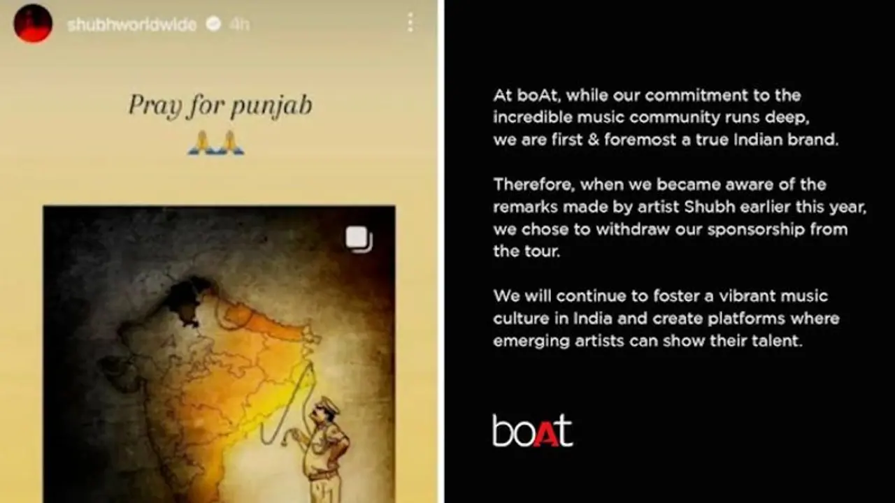 'A true Indian brand': Boat withdraws sponsorship for Canadian singer Shubh's tour over Khalistan support 'A true Indian brand': Boat withdraws sponsorship for Canadian singer Shubh's tour over Khalistan support