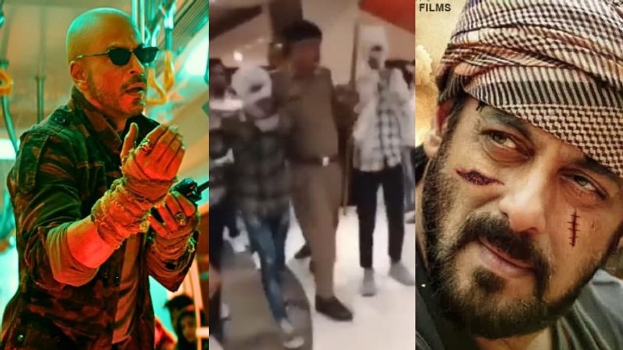 'ജവാന്‍' ഗെറ്റപ്പിലെത്തി സല്‍മാന്‍ ഖാന്‍റെ ടൈഗര്‍ 3 പോസ്റ്റര്‍ കീറി ഷാരൂഖ് ആരാധകര്‍; പോര്, ഒടുവില്‍ പൊലീസെത്തി