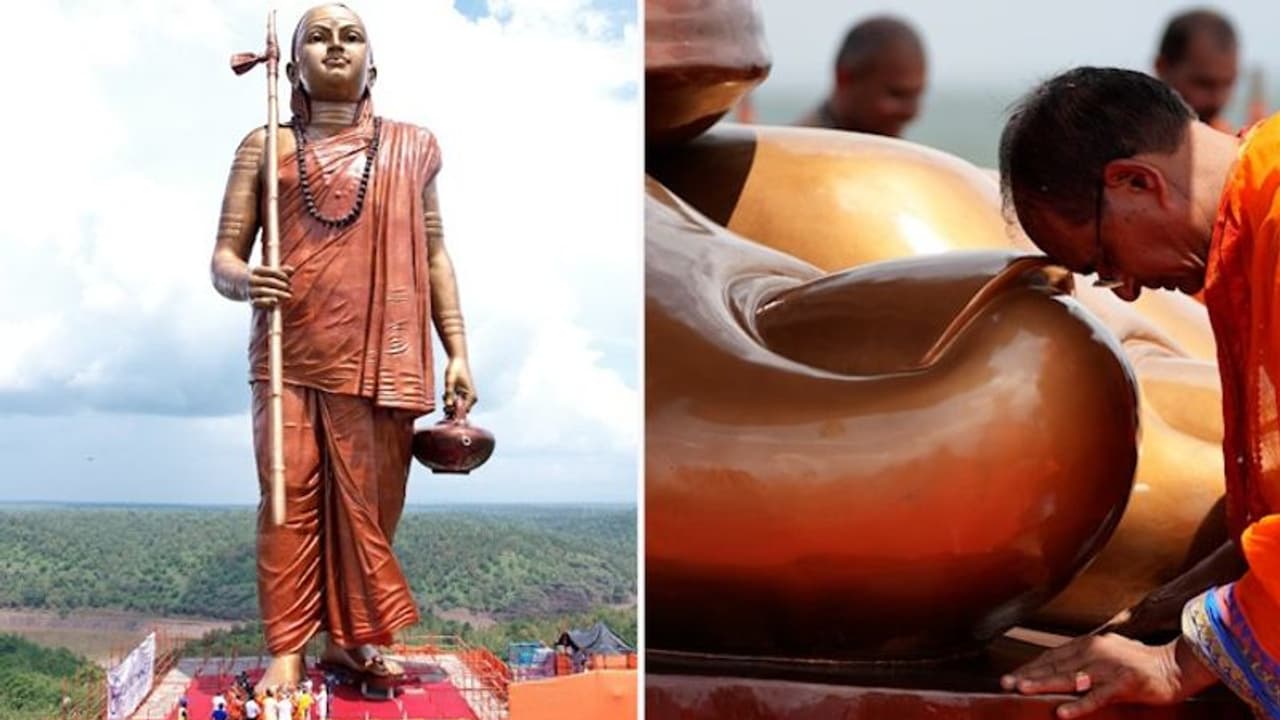 Madhya Pradesh CM Shivraj Singh Chauhan unveils 108 ft tall statue of Adi Shankaracharya