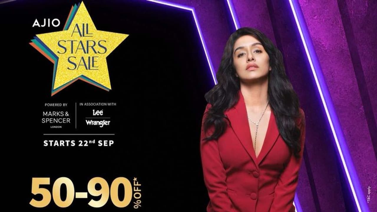 AJIO 'ఆల్ స్టార్స్ సేల్' ద్వారా షాపింగ్ చేస్తే 50 నుండి 90 శాతం డిస్కౌంట్ మీ సొంతం..పండగ చేస్కోండి.. AJIO 'ఆల్ స్టార్స్ సేల్' ద్వారా షాపింగ్ చేస్తే 50 నుండి 90 శాతం డిస్కౌంట్ మీ సొంతం..పండగ చేస్కోండి..