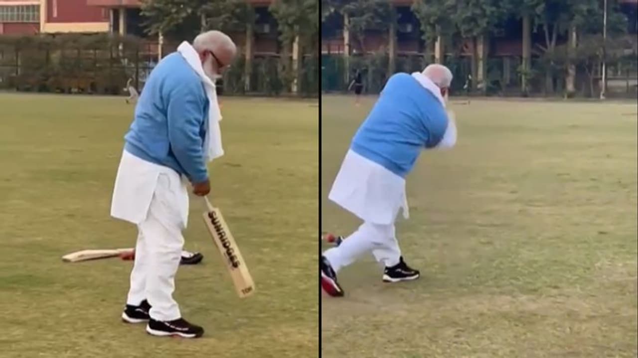 എജ്ജാതി ഷോട്ട്! ക്രിക്കറ്റ് കളിച്ച് നരേന്ദ്ര മോദി; വീഡിയോ വൈറല് പക്ഷേ! Fact Check എജ്ജാതി ഷോട്ട്! ക്രിക്കറ്റ് കളിച്ച് നരേന്ദ്ര മോദി; വീഡിയോ വൈറല് പക്ഷേ! Fact Check