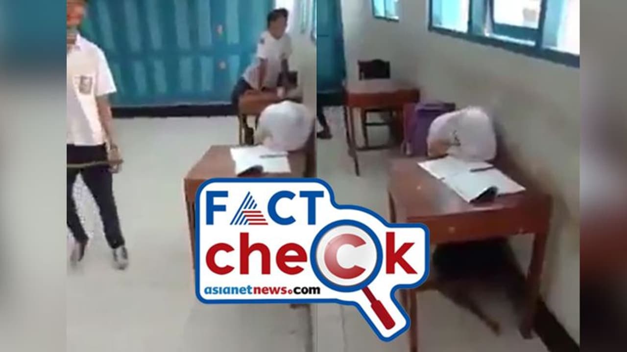 'ഹിജാബ് ധരിച്ച പെണ്കുട്ടിയെ സഹപാഠികള് ക്രൂരമായി മര്ദിച്ചു'; വീഡിയോ ഇന്ത്യയിലേതോ? Fact Check 'ഹിജാബ് ധരിച്ച പെണ്കുട്ടിയെ സഹപാഠികള് ക്രൂരമായി മര്ദിച്ചു'; വീഡിയോ ഇന്ത്യയിലേതോ? Fact Check