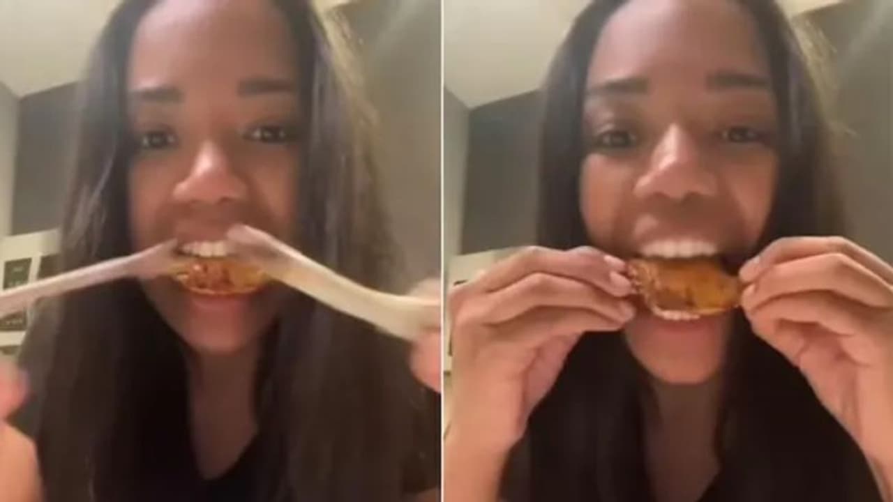 'ചിക്കൻ വിംഗ്സ് കഴിക്കേണ്ടത് ഇതാ ഇങ്ങനെയാണ് കെട്ടോ'; വൈറലായ വീഡിയോ...