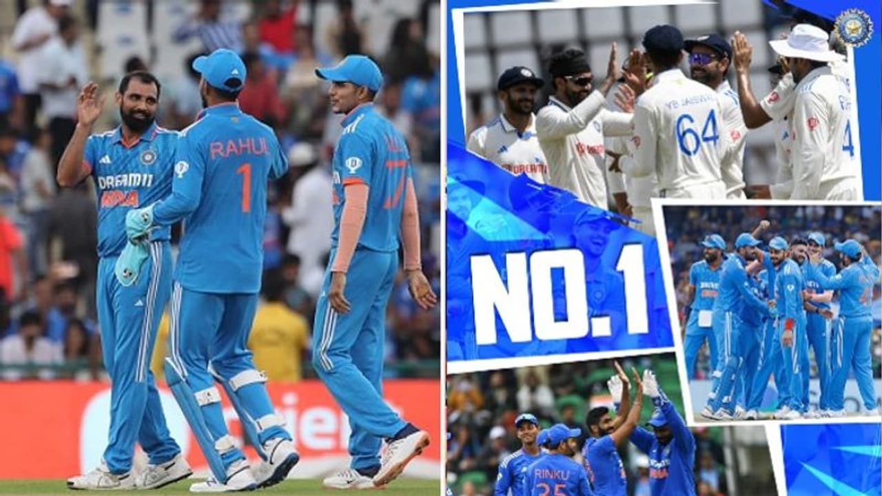 'Numero Uno': India become No.1 team across all formats with 5 wicket win over Australia in 1st ODI 'Numero Uno': India become No.1 team across all formats with 5 wicket win over Australia in 1st ODI