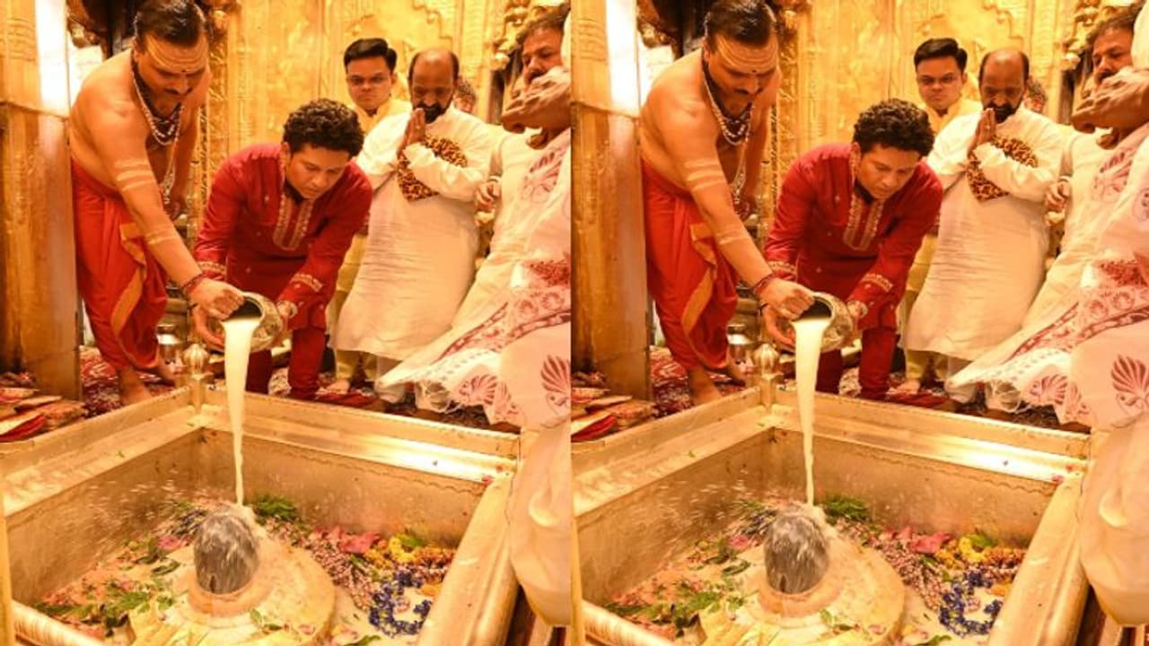 வாரணாசியில் காசி விஸ்வநாதர் கோயிலில் சாமி தரிசனம் செய்த சச்சின், ரவி சாஸ்திரி, சுனில் கவாஸ்கர்!