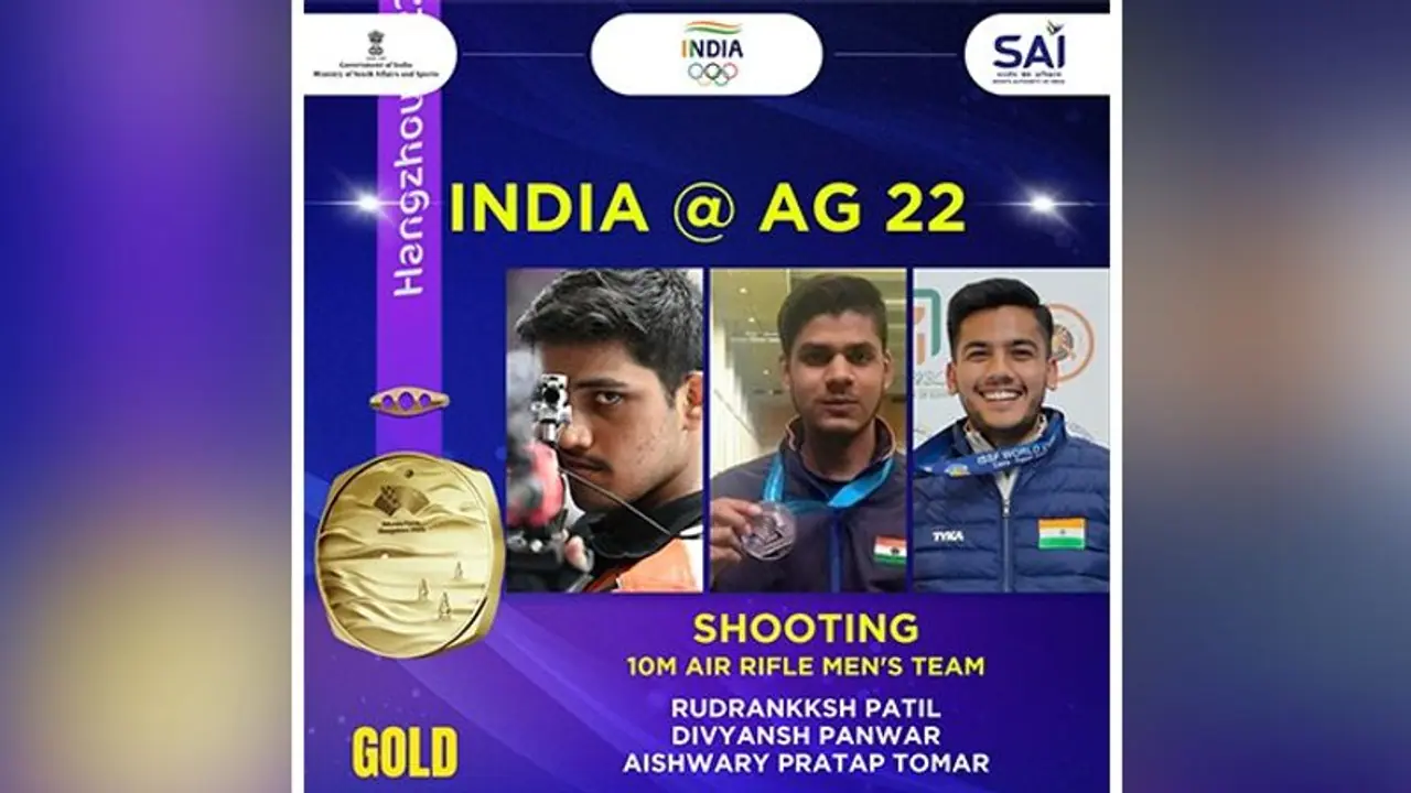 Asian Games 2023: India Men's 10m Rifle Team bags first Gold medal Asian Games 2023: India Men's 10m Rifle Team bags first Gold medal