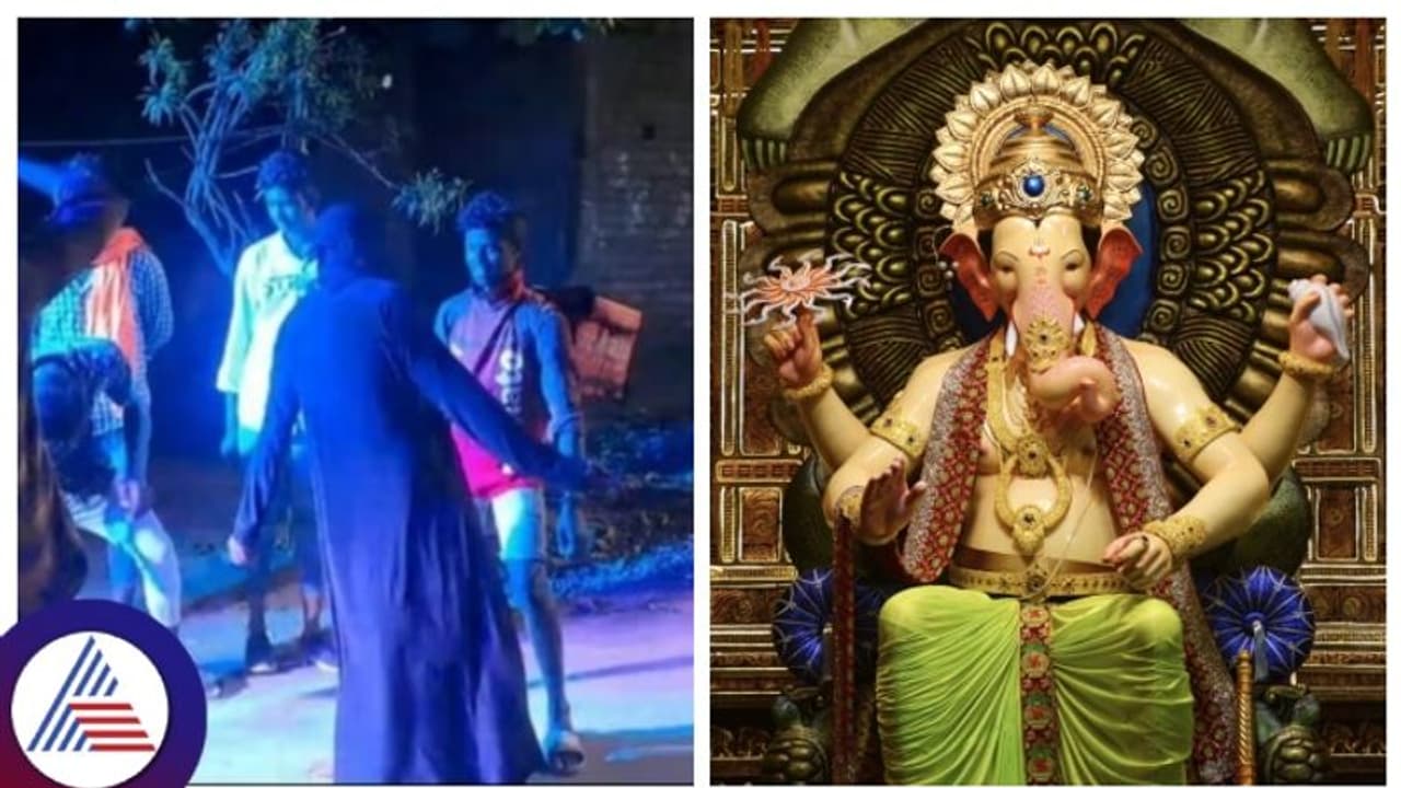 ಗಣಪತಿ ಉತ್ಸವದ ಮೆರವಣಿಗೆ ವೇಳೆ ಬುರ್ಖಾ ಧರಿಸಿ ಕುಣಿದ ಯುವಕನ ಸೆರೆ