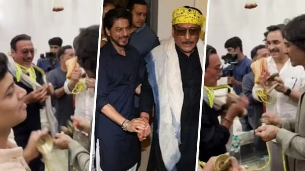 Eknath Shinde's Ganpati Puja: Jackie Shroff steals the spotlight at Maharashtra CM's house with his antics