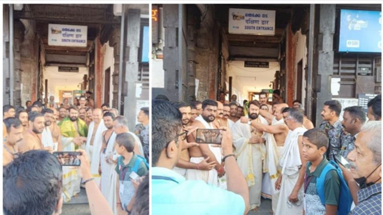 പത്മനാഭസ്വാമി ക്ഷേത്ര ദര്‍ശനം നടത്തി മോഹന്‍ലാല്‍; ചിത്രങ്ങള്‍