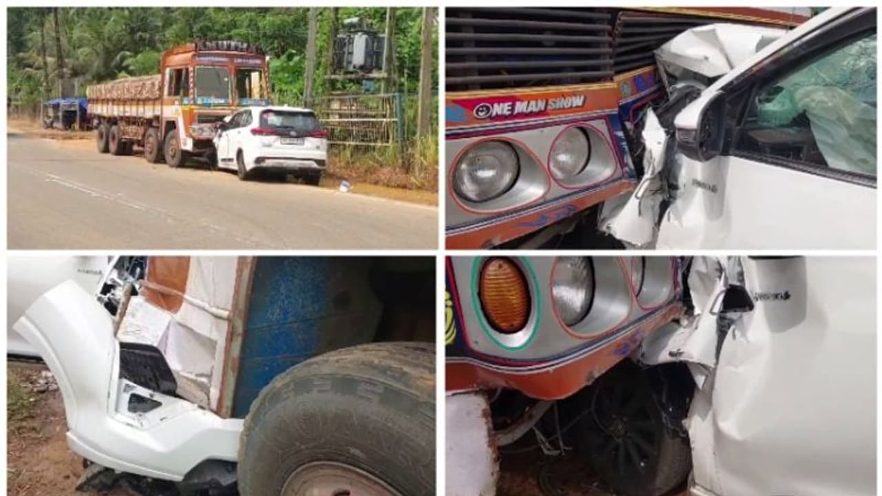 ലോറിയും കാറും കൂട്ടിയിടിച്ചു; 4 വയസ്സുകാരി ഉൾപ്പെടെ 6 പേർക്ക് പരിക്ക്; അപകടം പാലാ പൊന്‍കുന്നം റൂട്ടില്‍ 