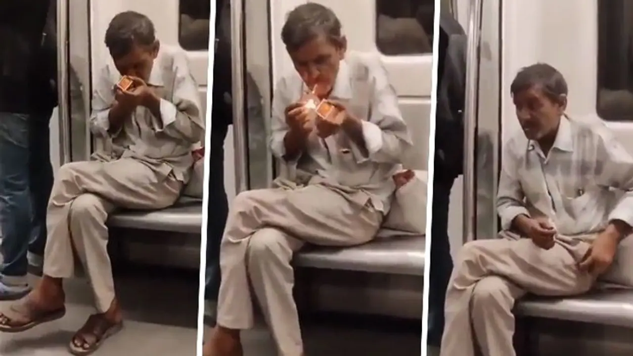 'Sutta mar': Video of man smoking inside Delhi metro goes viral | WATCH
