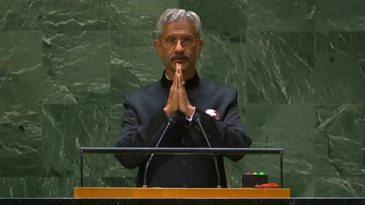 WATCH: 'Namaste from Bharat'   S Jaishankar opens, ends his UN speech with 'Bharat' mention