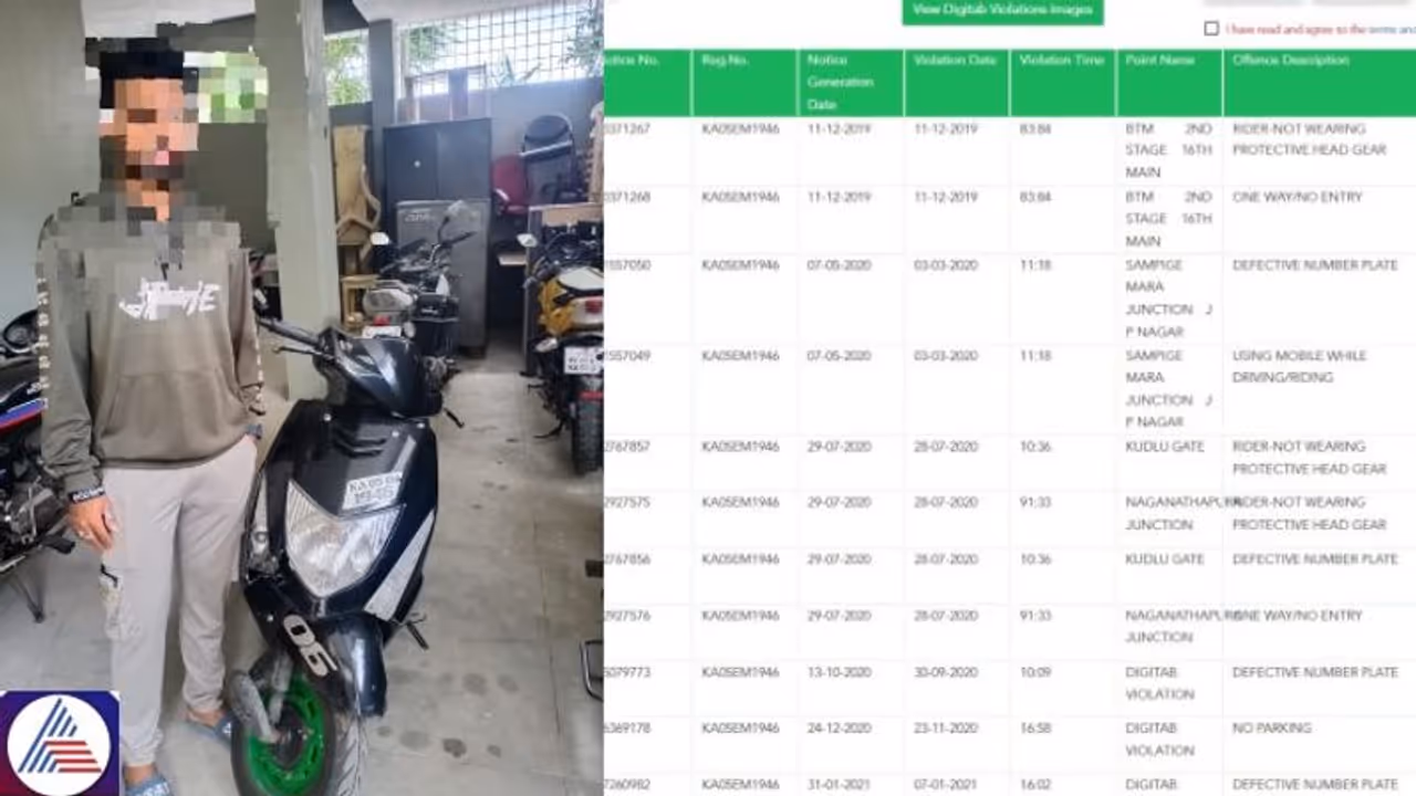 Bengaluru Traffic Police detain rider with 99 traffic violations, Rs 56,000 pending fine 