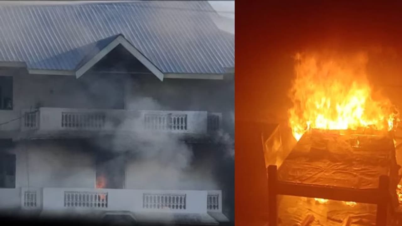 വിദ്യാർഥികളുടെ മരണം; മണിപ്പൂരിൽ ബിജെപി ഓഫീസിന് തീവെച്ചു, നിലയ്ക്കാതെ പ്രതിഷേധം