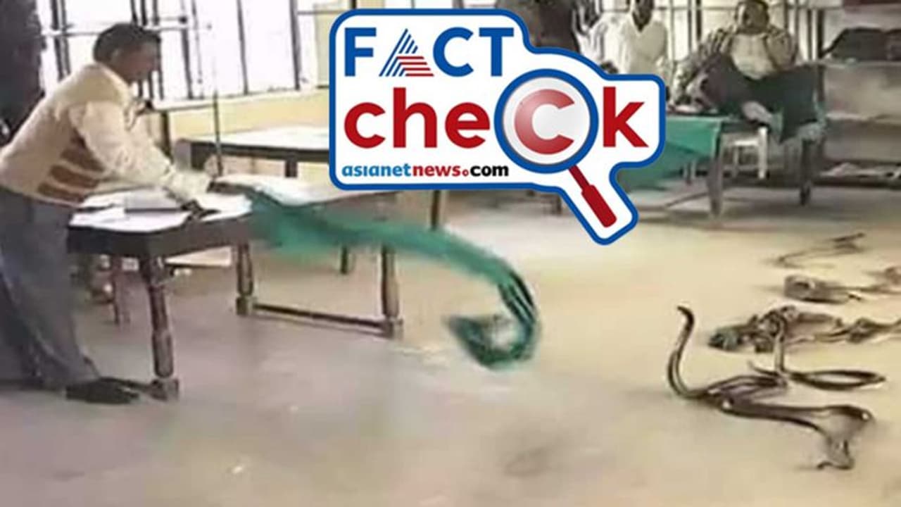 ഉദ്യോഗസ്ഥര്‍ കൈക്കൂലി ആവശ്യപ്പെട്ടു, കര്‍ഷകന്‍ 40 വിഷപാമ്പുകളെ തുറന്നുവിട്ടു! Fact Check