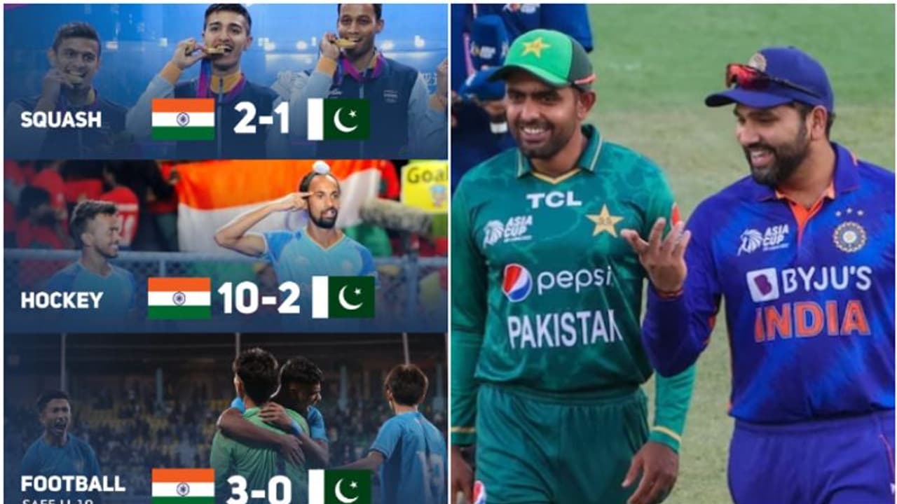 ഹോക്കി, സ്‌ക്വാഷ്, ഫുട്‌ബോള്‍.. ഇന്ത്യക്ക് മുന്നില്‍ നനഞ്ഞ പടക്കമായി പാകിസ്ഥാന്‍! ഇനി ക്രിക്കറ്റെന്ന് ആരാധകര്‍