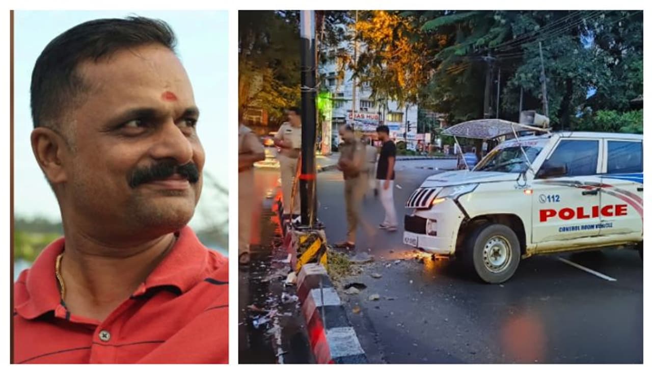 'സീറ്റ് ബെൽറ്റ് ഇട്ടില്ല, ഇടിയുടെ ആഘാതത്തിൽ ഉദ്യോഗസ്ഥൻ പൊലീസ് ജീപ്പിന്റെ ചില്ല് തകർത്ത് തെറിച്ച് വീണു' 'സീറ്റ് ബെൽറ്റ് ഇട്ടില്ല, ഇടിയുടെ ആഘാതത്തിൽ ഉദ്യോഗസ്ഥൻ പൊലീസ് ജീപ്പിന്റെ ചില്ല് തകർത്ത് തെറിച്ച് വീണു'