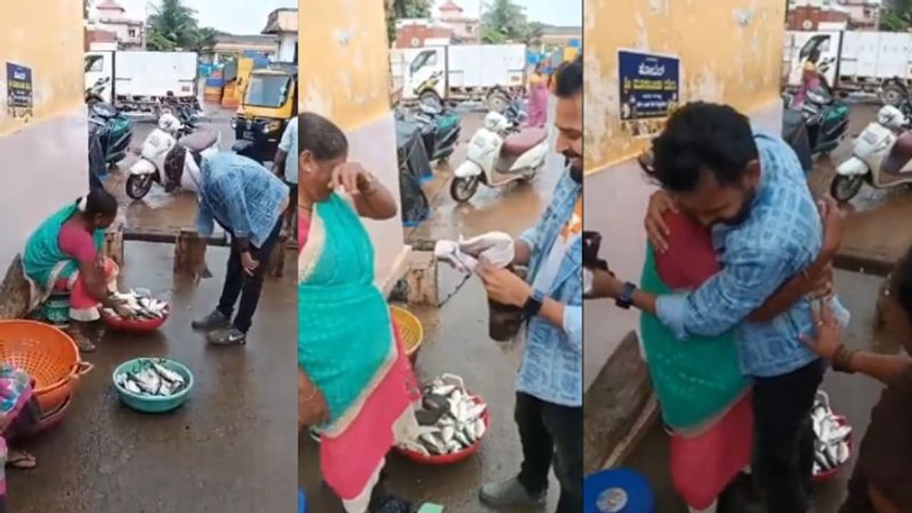 'മീനിനെന്താ വില'; 3 വർഷത്തിന് ശേഷം ദുബൈയിൽ നിന്നെത്തി, മീൻ വിൽപ്പനക്കാരിയായ അമ്മയ്ക്ക് മകന്‍റെ സർപ്രൈസ് VIDEO