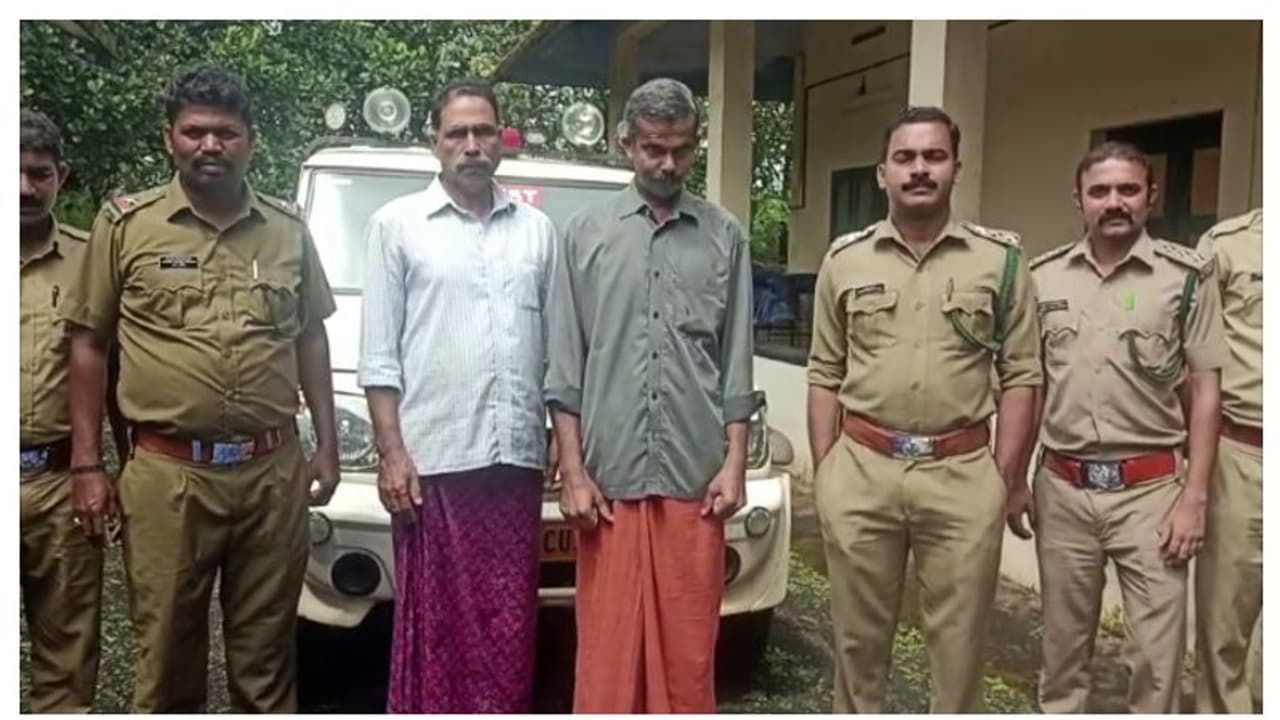 മാനിനെ കെണിവച്ചു പിടിച്ചു, അറുത്ത് കറിവെക്കുന്നതിനിടെ റെയ്ഡ്, രണ്ടുപേർ അറസ്റ്റിൽ മാനിനെ കെണിവച്ചു പിടിച്ചു, അറുത്ത് കറിവെക്കുന്നതിനിടെ റെയ്ഡ്, രണ്ടുപേർ അറസ്റ്റിൽ