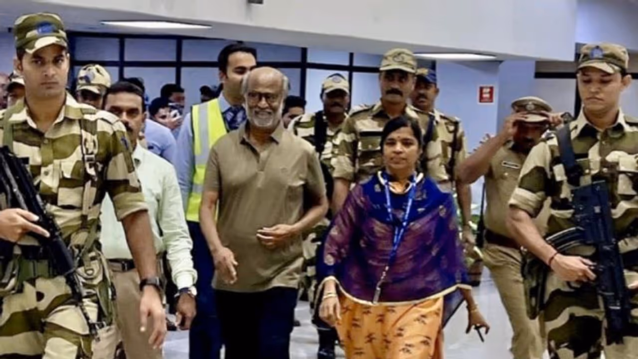 Superstar Rajinikanth arrives in Thiruvananthapuram for 'Thalaivar 170' shooting
