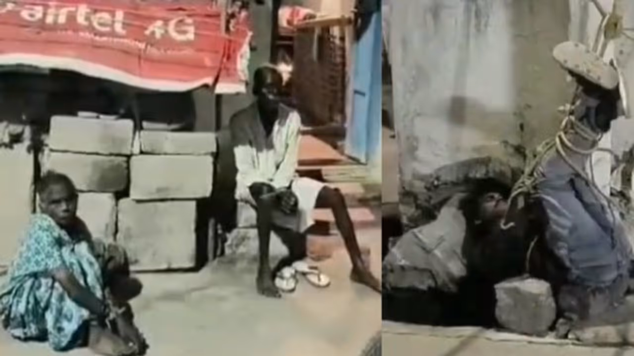 తల్లిదండ్రుల కాళ్లుచేతులు కట్టేసి... నడిరోడ్డుపై కూర్చోబెట్టిన కసాయి కొడుకులు (వీడియో) తల్లిదండ్రుల కాళ్లుచేతులు కట్టేసి... నడిరోడ్డుపై కూర్చోబెట్టిన కసాయి కొడుకులు (వీడియో)