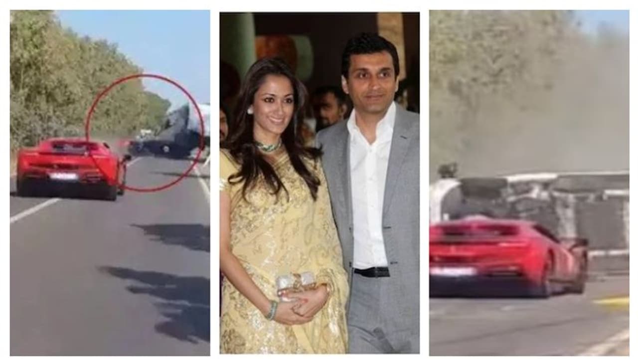 Watch: Van's dashcam records moments before Gayatri Joshi and Vikas Oberoi's Lamborghini collided with Ferrari Watch: Van's dashcam records moments before Gayatri Joshi and Vikas Oberoi's Lamborghini collided with Ferrari