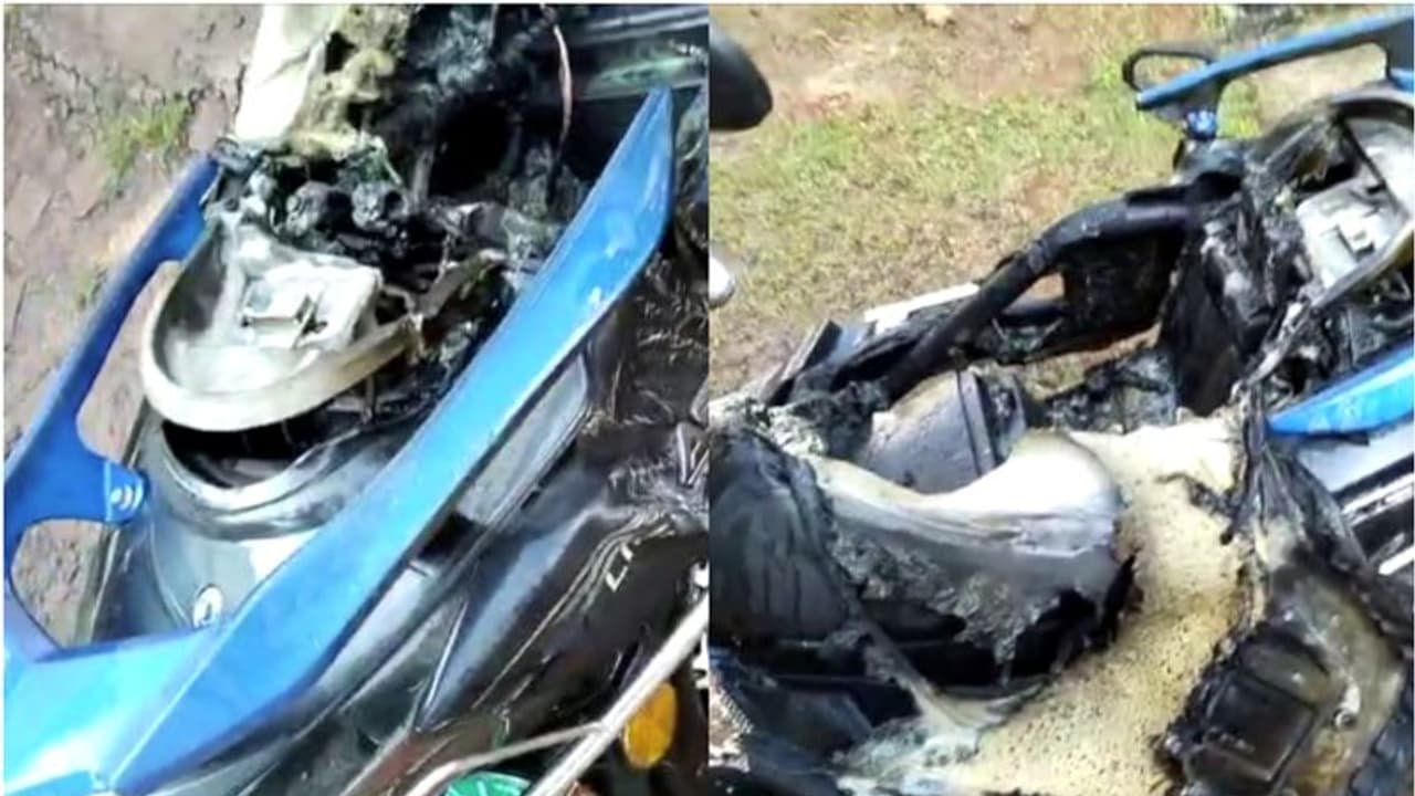 മാളയിൽ വീട്ടില്‍ നിർത്തിയിട്ടിരുന്ന ഇലക്ട്രിക് സ്കൂട്ടർ കത്തിനശിച്ചു 