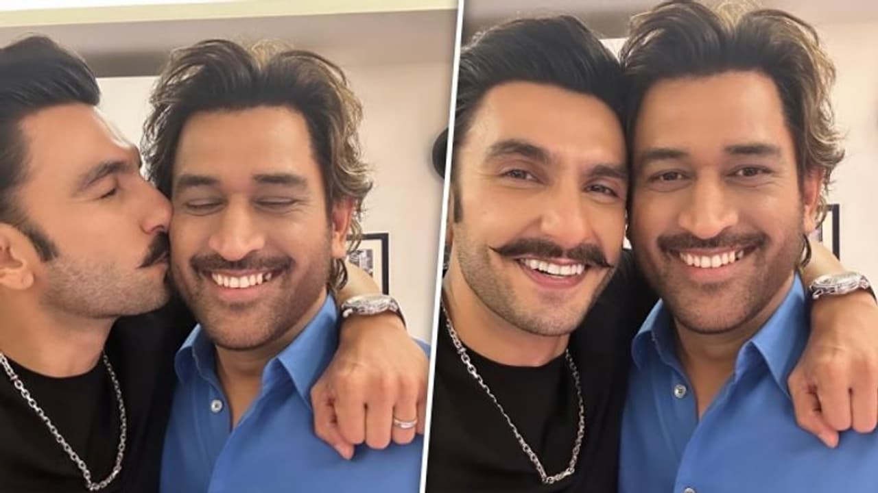 Ranveer Singh's heartfelt reunion with MS Dhoni creates social media buzz Ranveer Singh's heartfelt reunion with MS Dhoni creates social media buzz