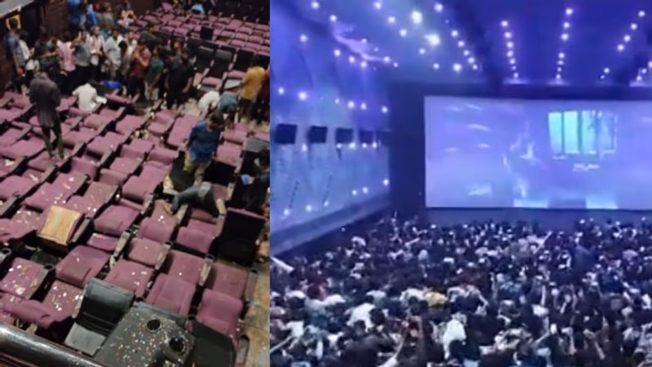 Leo: Thalapathy fans damage Chennai Rohini theatre after trailer release Leo: Thalapathy fans damage Chennai Rohini theatre after trailer release