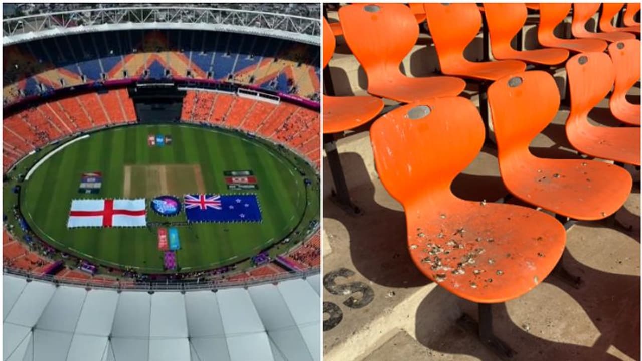 ഒഴിഞ്ഞ ഇരിപ്പിടങ്ങളില്‍ പക്ഷി കാഷ്ഠങ്ങള്‍ മാത്രം! നരേന്ദ്ര മോദി സ്‌റ്റേഡിയത്തിലെ അവസ്ഥ പരിതാപകരമെന്ന് ആരാധകര്‍