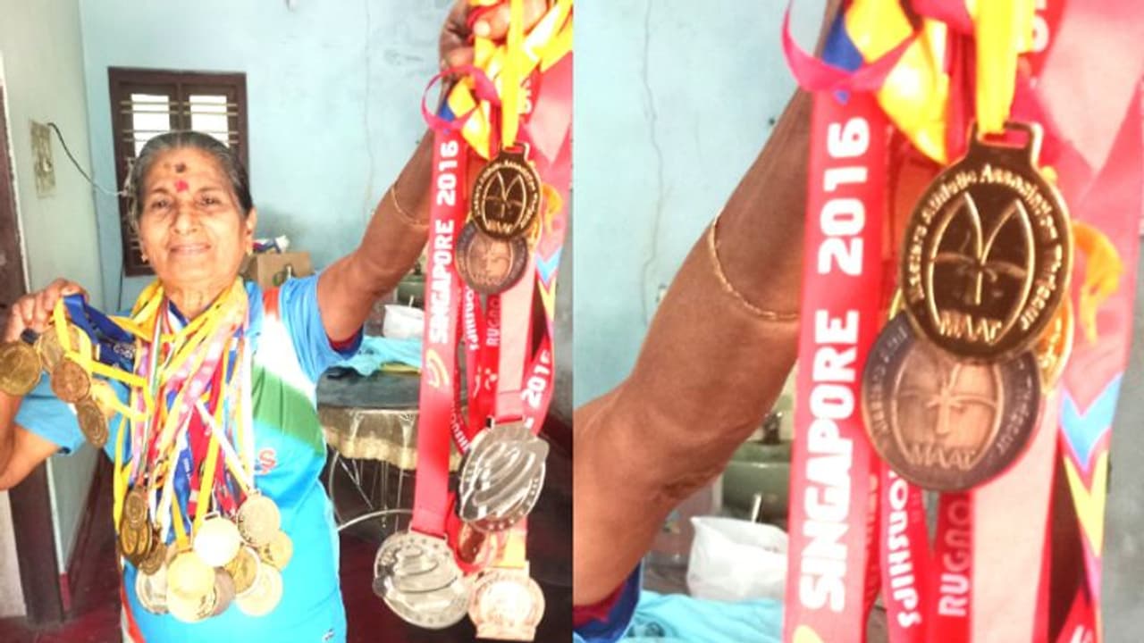 'ഏജ് ഈസ് ജസ്റ്റ് നമ്പർ'; 74 ാം വയസിൽ കായിക മത്സരങ്ങളിൽ മെഡലുകൾ വാരിക്കൂട്ടി വാസന്തി, ഇനി ദുബായിൽ... 'ഏജ് ഈസ് ജസ്റ്റ് നമ്പർ'; 74 ാം വയസിൽ കായിക മത്സരങ്ങളിൽ മെഡലുകൾ വാരിക്കൂട്ടി വാസന്തി, ഇനി ദുബായിൽ...