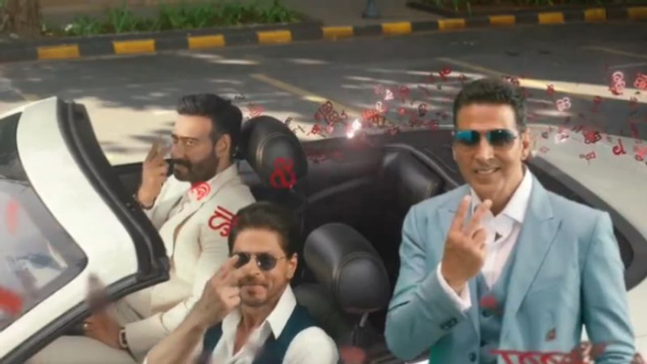 Akshay Kumar reunites with Shah Rukh Khan, Ajay Devgn for new ad, watch video 