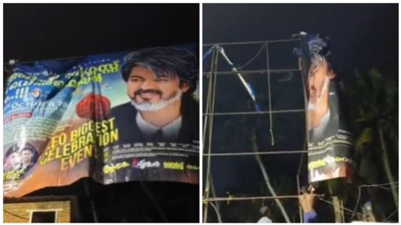 Leo Movie: கேரளாவில் 'லியோ' பீவர்... ரிலீசுக்கு முன்னர் பரபரப்பாக நடக்கும் பணிகள்! வைரல் வீடியோ..!