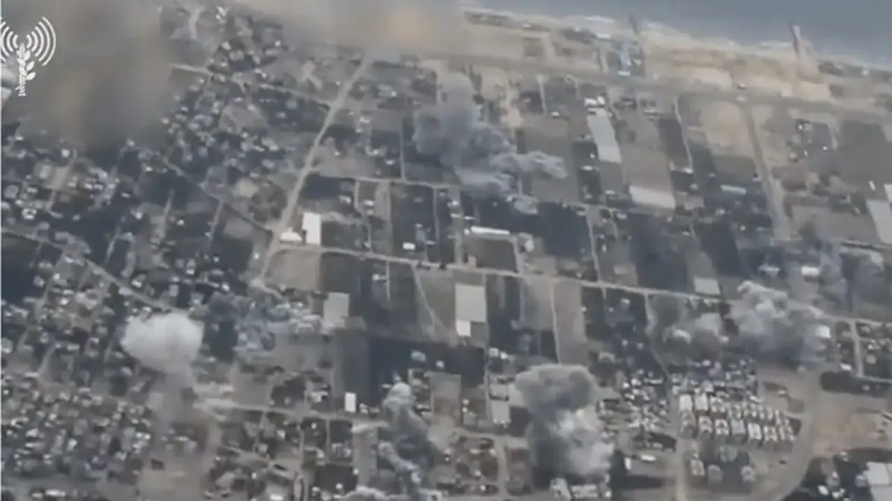 Israel Palestine war: Dramatic IDF drone videos claim attack on 130 Hamas hideouts in Gaza WATCH